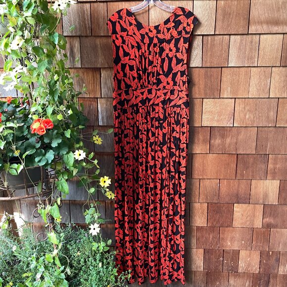 EUC Plenty by Tracy Reese Black/Red Floral Print Robin Dress in Women's X-Large - Picture 9 of 12